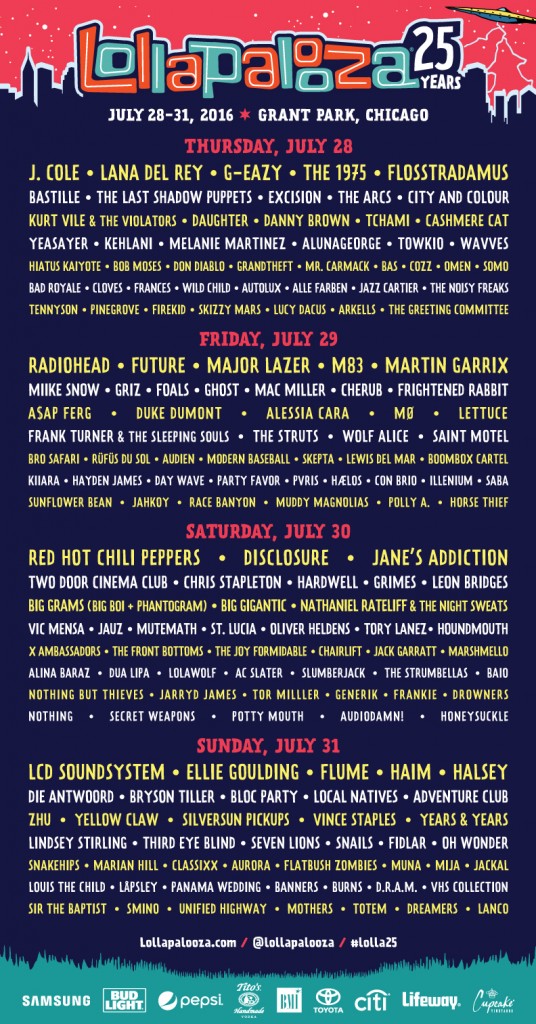 Lollapalooza 2016 Chicago
