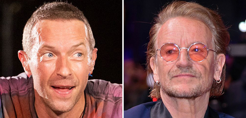 Bono (U2) solta os bichos para cima de Chris Martin (Coldplay): “Uma figura completamente disfuncional e um cretino”